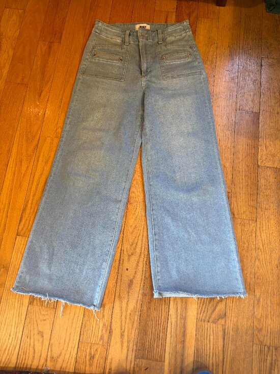 PAIGE Denim - PAIGE ANESSA WIDE LEG HIGH WAIST PATCH POCKET JEANS 29